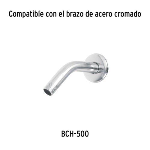 45068 - Regadera redonda de ABS 4-1/4" sin brazo, Foset Basic