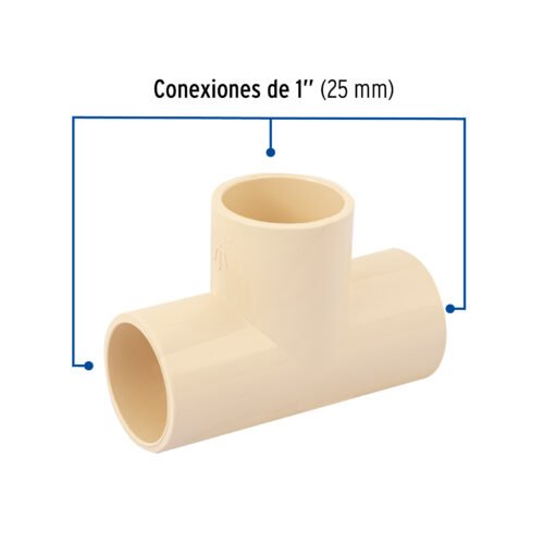 45071 - Tee sencilla de CPVC de 1", FOSET