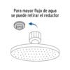 45078 - Regadera plato redondo 10" con brazo, satín, FOSET RIVIERA