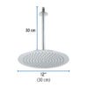 45079 - Regadera plato redondo 12" con brazo, cromo, FOSET RIVIERA
