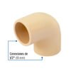 45082 - Codo 90° de CPVC de 1/2", FOSET