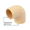 45083 - Codo 90° de CPVC de 3/4", FOSET