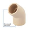 45086 - Codo 45° de CPVC de 1/2", Foset
