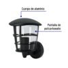 45092 - Arbotante tipo farol moderno soportado p/exteriores, negro