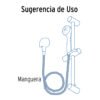 45095 - Manguera plástica de 1.5 m para regadera, Foset Aqua