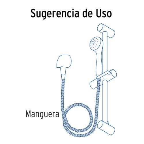 45095 - Manguera plástica de 1.5 m para regadera, Foset Aqua