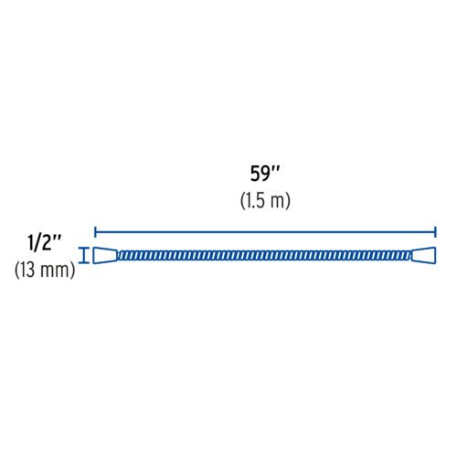 45095 - Manguera plástica de 1.5 m para regadera, Foset Aqua
