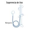 450972 45097 - Manguera lisa para regadera, manual, satinada, Foset Element