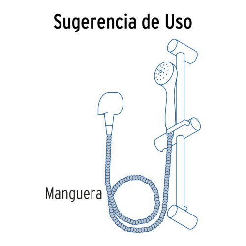 450972 45097 - Manguera lisa para regadera, manual, satinada, Foset Element