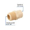 45098 45098 - Conector macho de CPVC 1/2", Foset