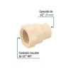 45101 45101 - Conector hembra de CPVC 1/2", Foset