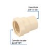 45102 45102 - Conector hembra de CPVC 3/4", Foset