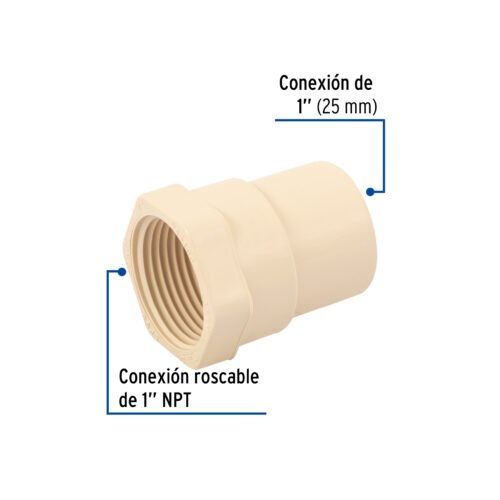 45103 45103 - Conector hembra de CPVC 1", Foset