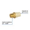 45104 45104 - Adaptador macho de CPVC 1/2" con inserto de latón, FOSET