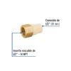 45107 45107 - Adaptador hembra de CPVC 1/2" con inserto de latón, FOSET