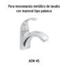 45113 - Cartucho cerámico monomando para lavabo AEM-45, Foset