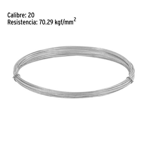 45115 - Rollo de 30 g de alambre galvanizado calibre 20, en bolsa