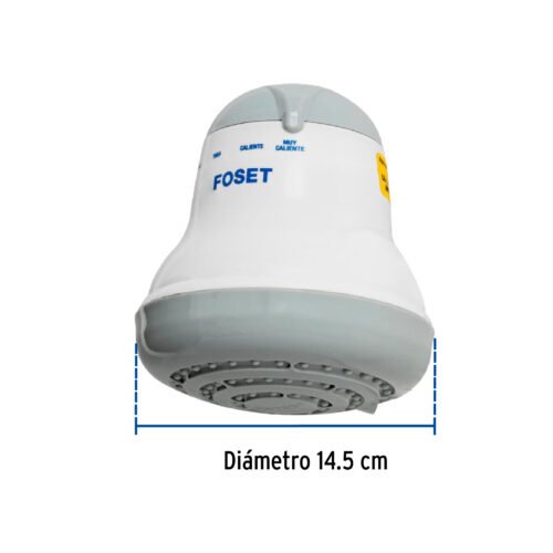 451541 45154 - Regadera eléctrica, 4 temperaturas, 14.5cm, gris, Foset
