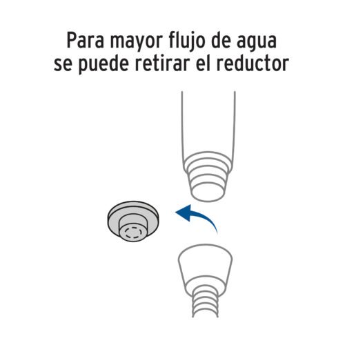 45165 - Regadera cromo de teléfono 4" con soporte, Foset Element
