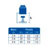 45165 - Regadera cromo de teléfono 4" con soporte, Foset Element