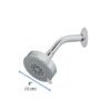 451672 45167 - Regadera cromo 4"con 5 funciones, con brazo, Foset Element
