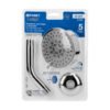 451676 45167 - Regadera cromo 4"con 5 funciones, con brazo, Foset Element