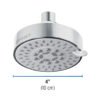 45169 - Regadera cromo 4"con 5 funciones, sin brazo, Foset Element