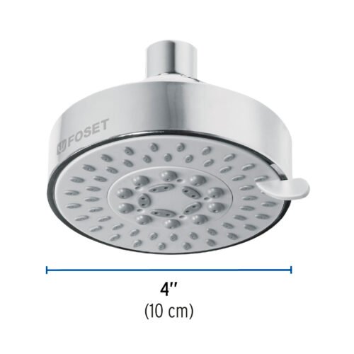 45169 - Regadera cromo 4"con 5 funciones, sin brazo, Foset Element