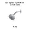 45169 - Regadera cromo 4"con 5 funciones, sin brazo, Foset Element