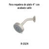 45170 - Regadera satín 4"con 5 funciones, sin brazo, Foset Element