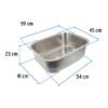 45175 - Tarja de submontar 59 x 45 x 23 cm, FOSET RIVIERA