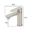 45179 - Monomando corto para lavabo, satín, FOSET RIVIERA