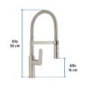45184 - Monomando nariz flexible para fregadero, satín,FOSET RIVIERA