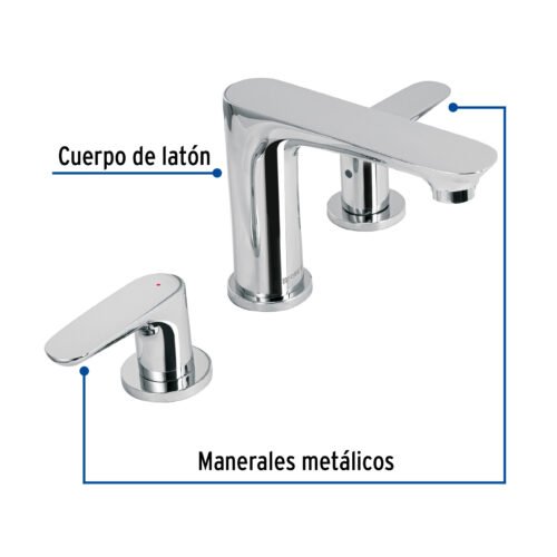 451881 45188 - Mezcladora lavabo taladros separados, cromo, FOSET RIVIERA