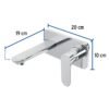 45189 - Monomando a pared para lavabo, cromo, FOSET RIVIERA
