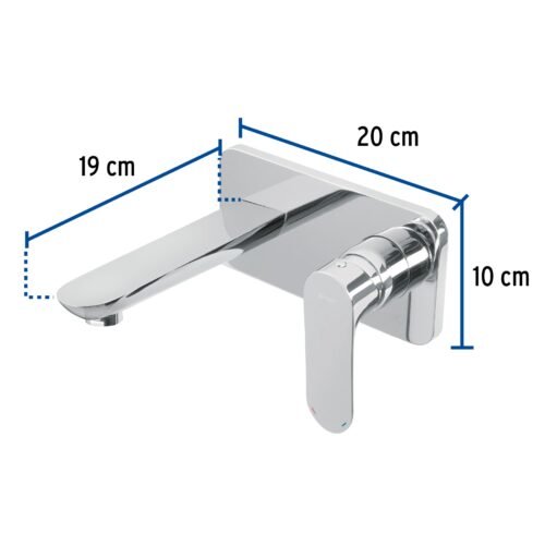 45189 - Monomando a pared para lavabo, cromo, FOSET RIVIERA