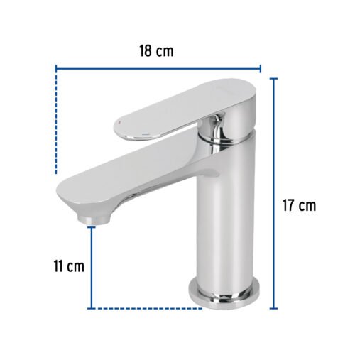 45190 - Monomando corto para lavabo, cromo, FOSET RIVIERA