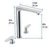 451922 45192 - Mezcladora cuello alto para fregadero, cromo, FOSET RIVIERA