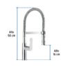 45195 - Monomando nariz flexible para fregadero, cromo,FOSET RIVIERA