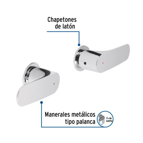 45201 - Juego de manerales de palanca para regadera, cromo, Riviera
