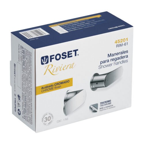 45201 - Juego de manerales de palanca para regadera, cromo, Riviera