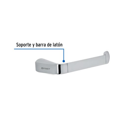 452081 45208 - Portarrollo de latón acabado cromo, Foset Riviera