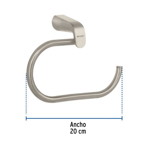 45222 - Toallero argolla de latón en acabado satín, Foset Riviera