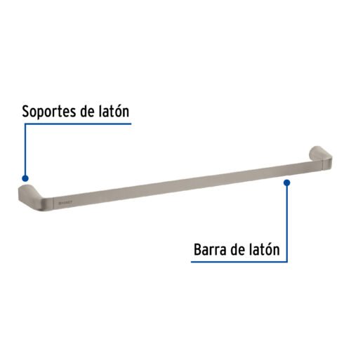 45224 45224 - Toallero de barra de latón acabado satín, Foset Riviera