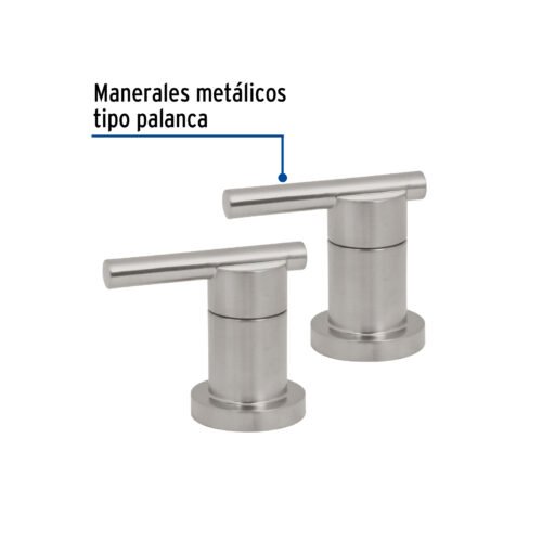 45255 - Juego manerales de palanca p/taladros separados, satín,Element