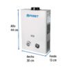 452712 45271 - Calentador instantáneo, 6L, 1 servicio, gas LP, Foset