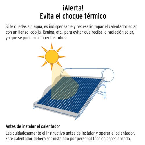 45272 - Calentador solar de agua, 15 tubos, 195L, 5 personas, Foset
