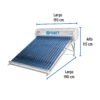 452732 45273 - Calentador solar de agua, 20 tubos, 240L, 7 personas, Foset