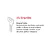 45279 - Jaladera, perilla y cerrojo llave-llave "Porto", cromo
