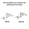 45280 - Juego de 2 cartuchos cerámicos de latón, FOSET RIVIERA